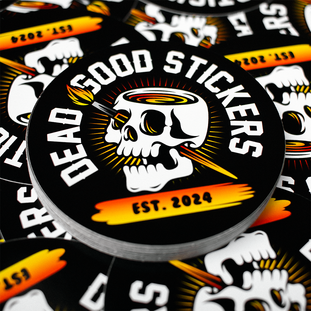 custom shaped circle stickers with a matte finish