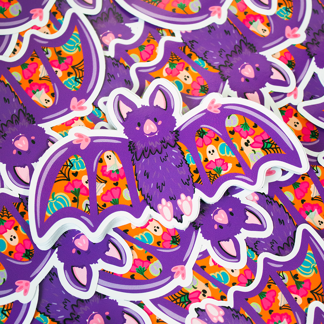 Custom shaped gloss vinyl stickers