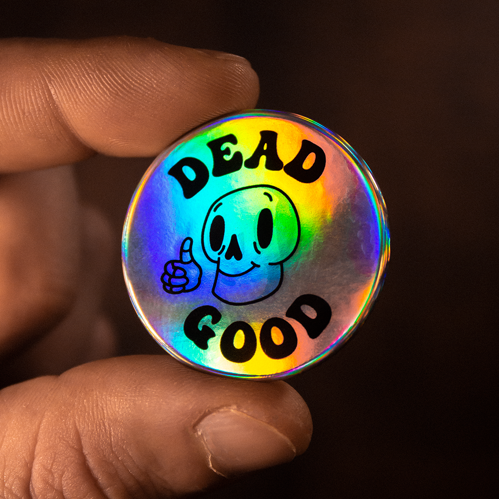 Custom Holographic pin badge. Custom pin badges