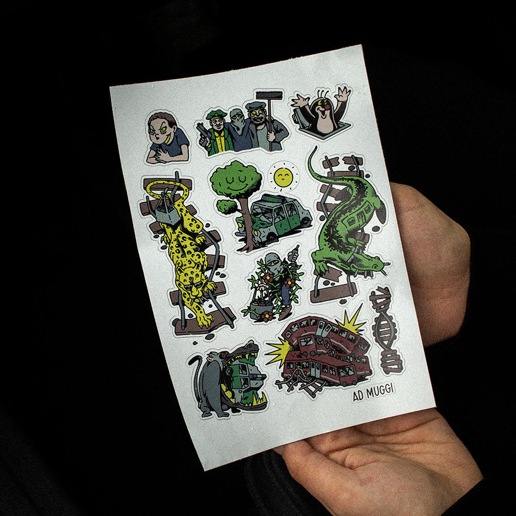 custom sticker sheets with various stickers for analog delinquents stickers